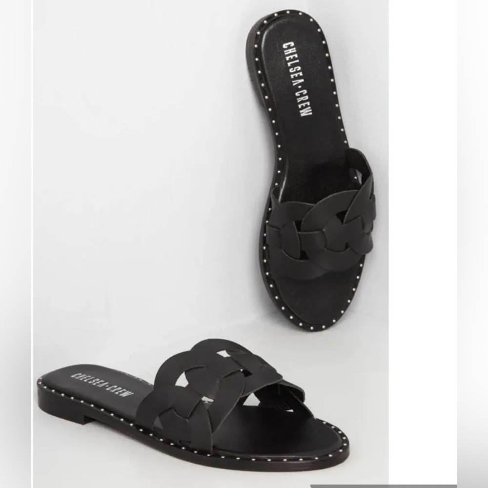 Chelsea Crew Black Braided Women's Sandals